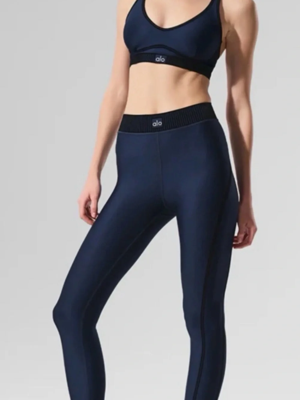 ALO Yoga Airlift Navy Legging/Sports bra Set